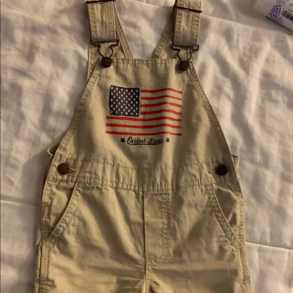 Oshkosh flag shorts  overalls